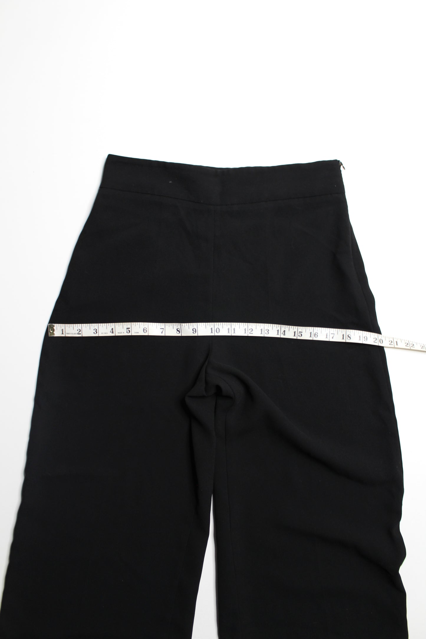 Zara black high rise wide leg crop trouser, size medium