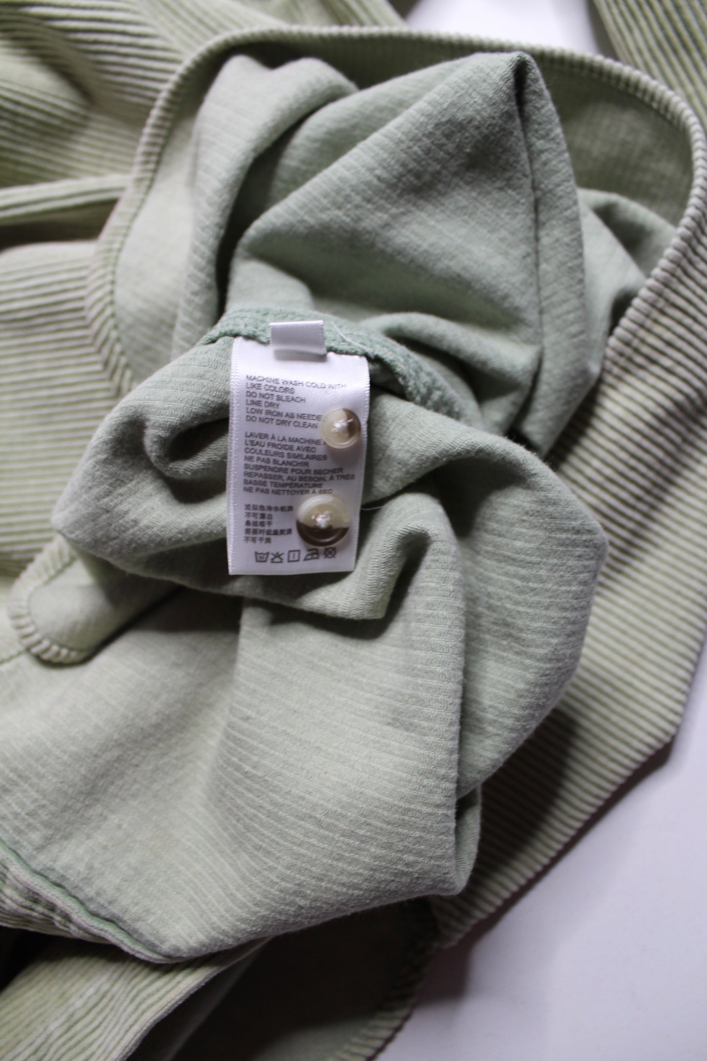 Urban Outfitters light lime green corduroy shacket, size medium (loose fit) (additional 20% off)