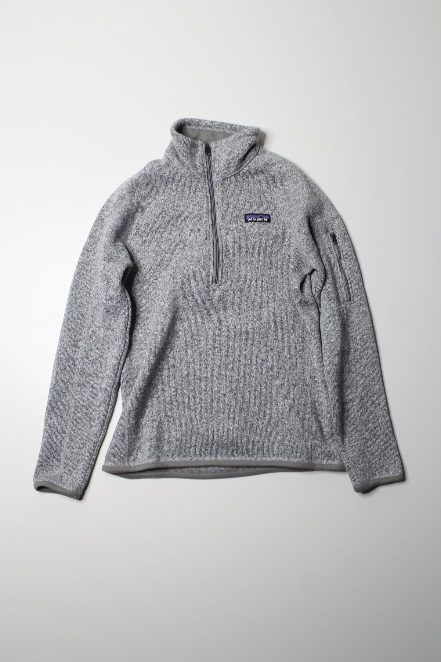 Patagonia light grey 1/4 zip up jacket, size small