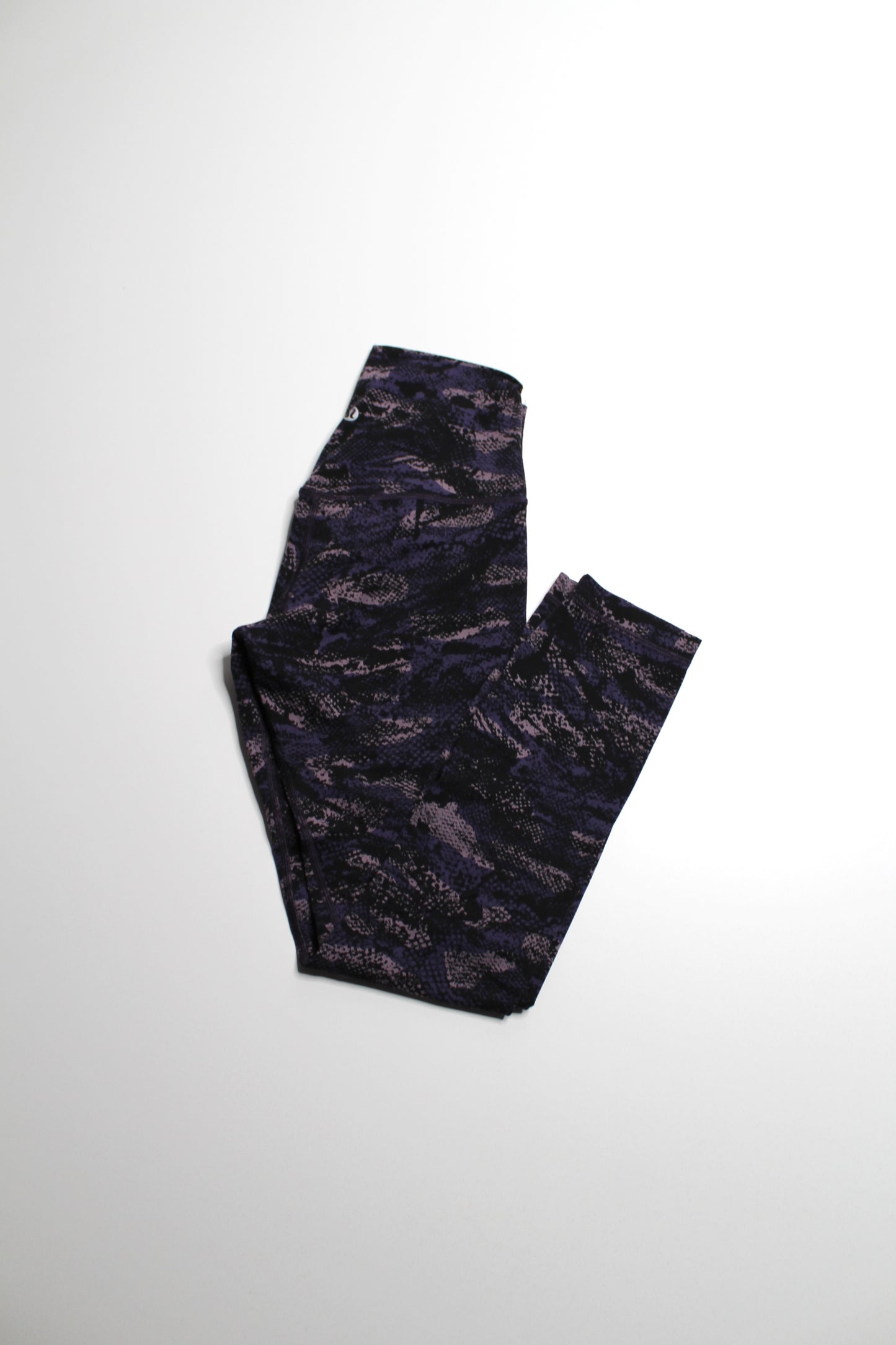Lululemon rip wave purple thunder black 'align' leggings, size 6 (25”)