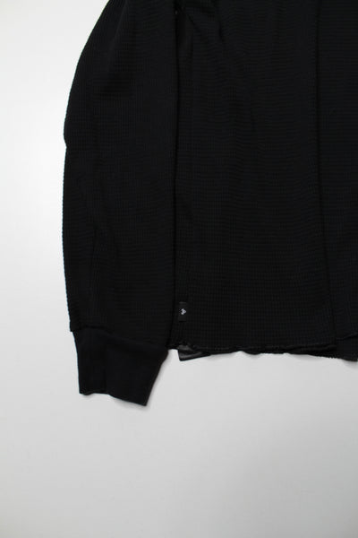 Aritzia TNA black waffle long sleeve, size large