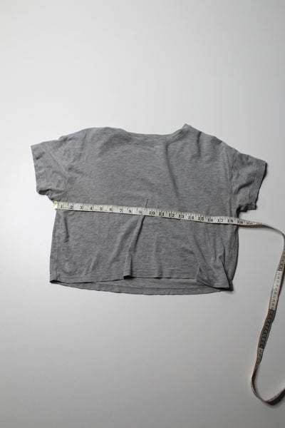 Lululemon grey pima cotton ‘cortes’ cropped t shirt, no size. fits like 6 (loose fit)