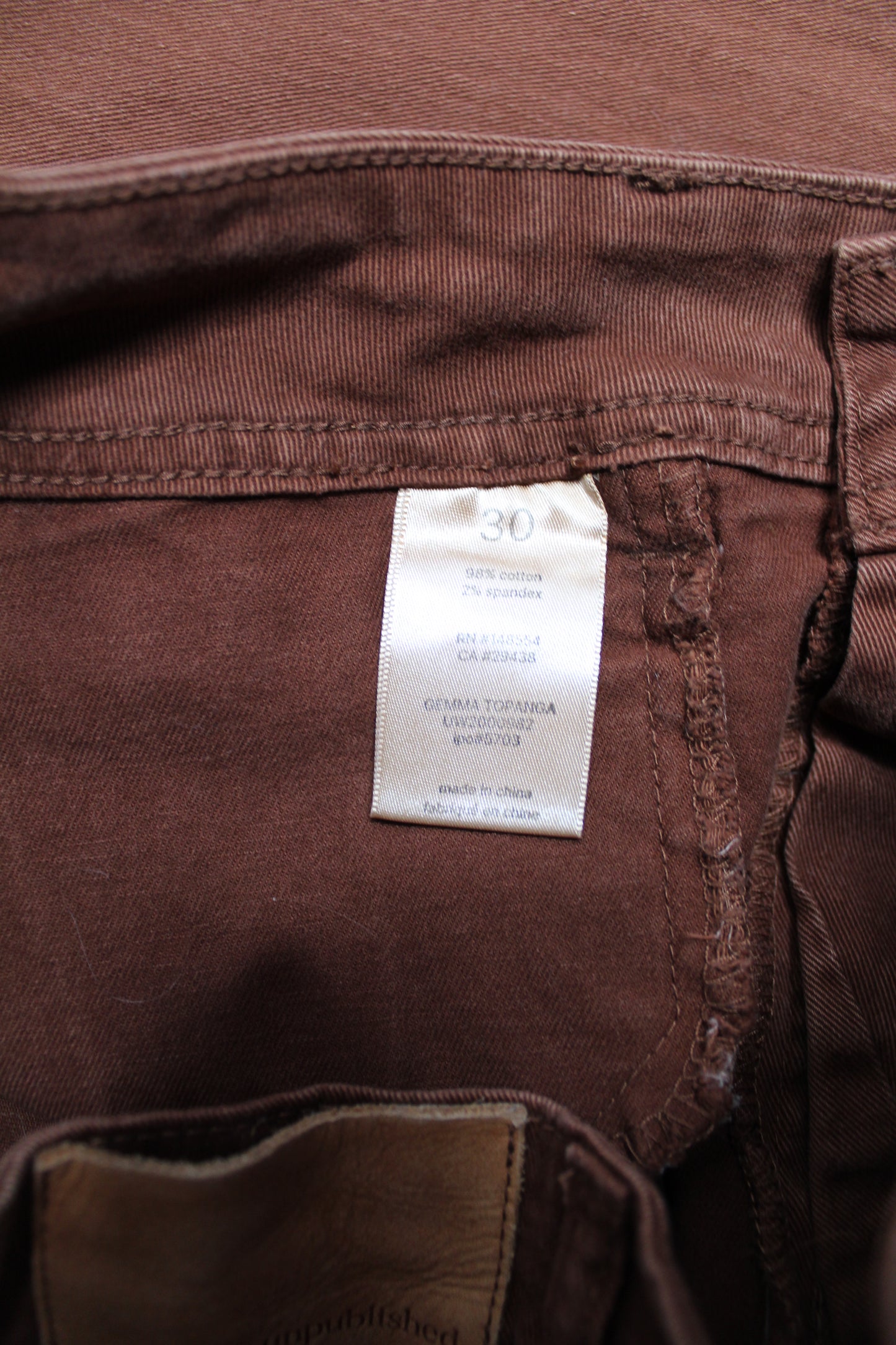 Anthropologie Unpublished brown ‘Gemma’ wide leg pants, size 30
