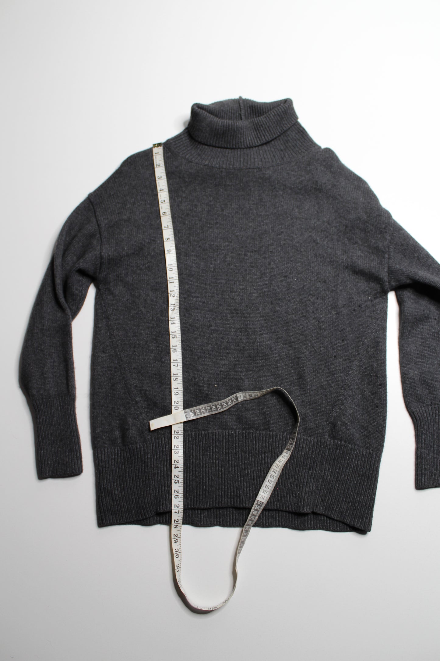 Aritzia Babaton dark grey wool/cashmere turtleneck sweater, size medium (sale: was $30)