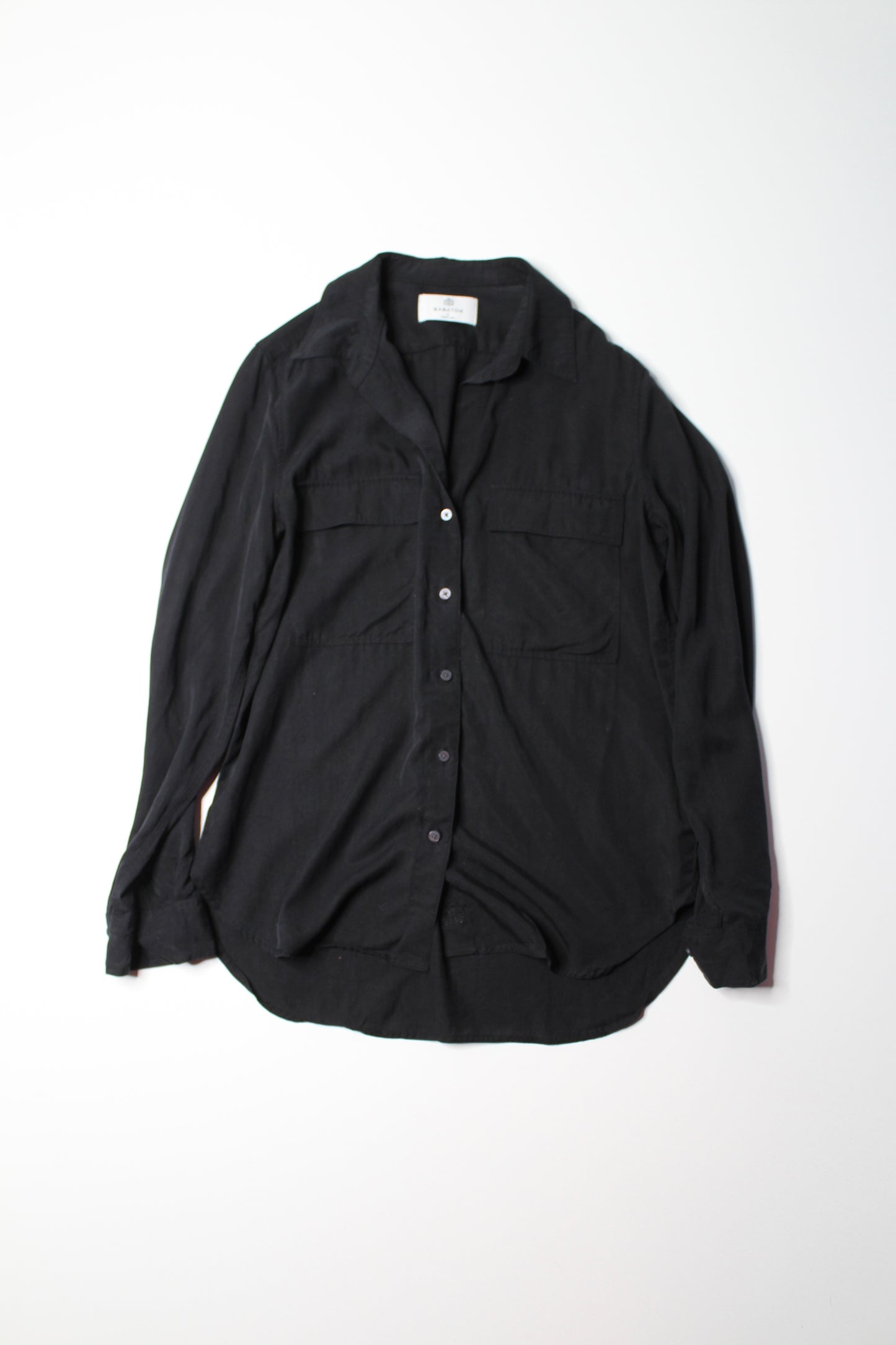Aritzia Babaton black button up ‘utilty’ long sleeve, size small (loose fit)