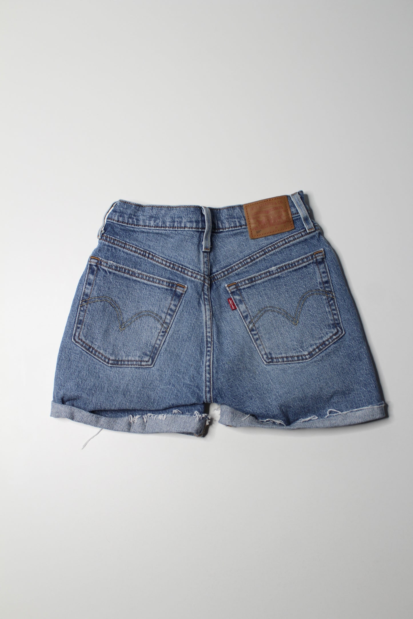Levi’s high rise cut off jean shorts, size 24