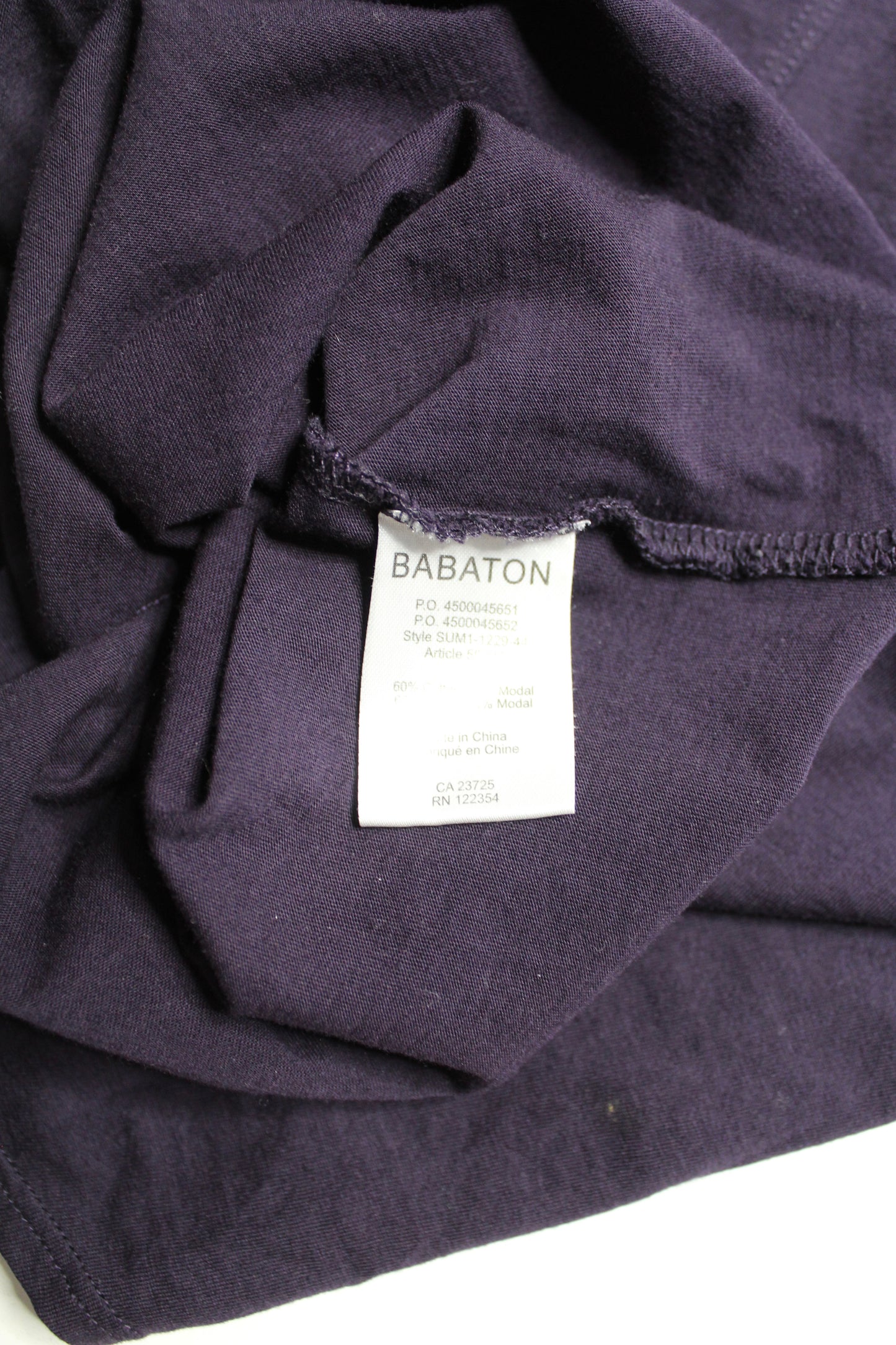 Aritzia Babaton The Group dark purple  ‘everyday’ scoop neck t shirt, size xs (relaxed fit)