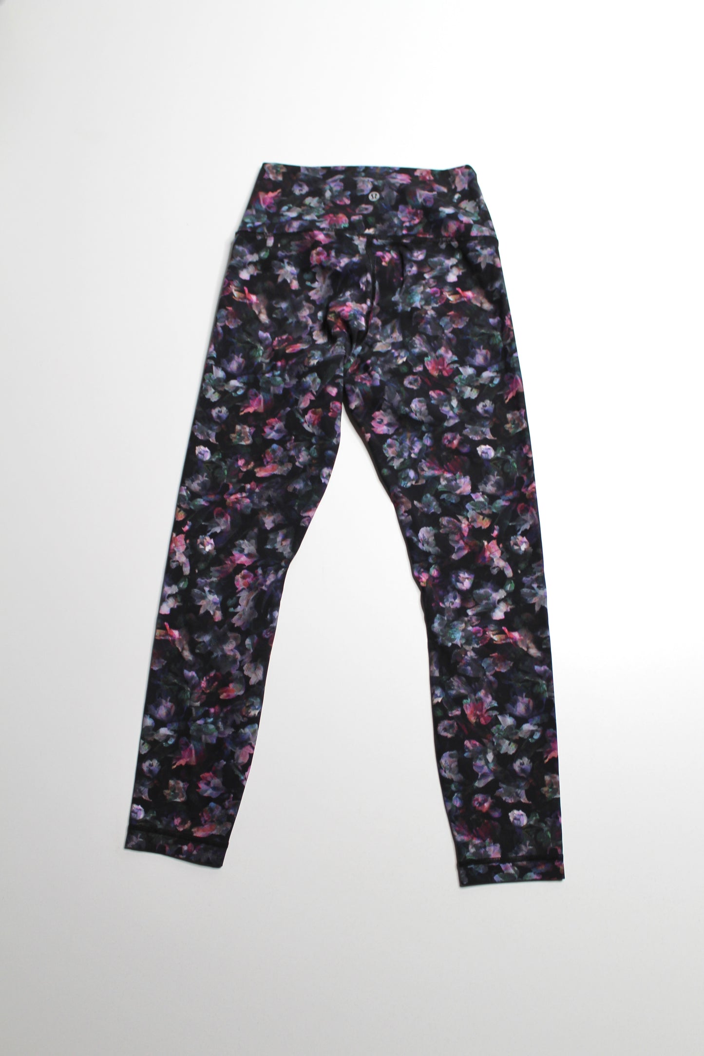 Lululemon floral ‘wunder under’ leggings, size 6 (25”)