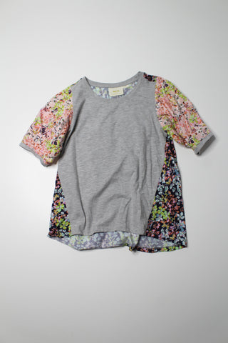 Anthropologie Maeve floral suzanne short sleeve puff sleeve shirt, size small