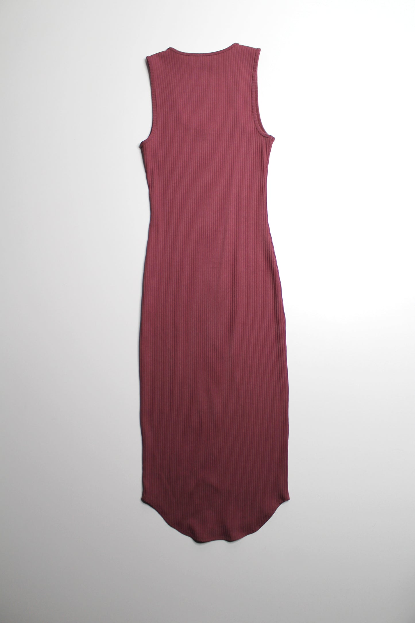 Aritzia berry ribbed bodycon dress, size small
