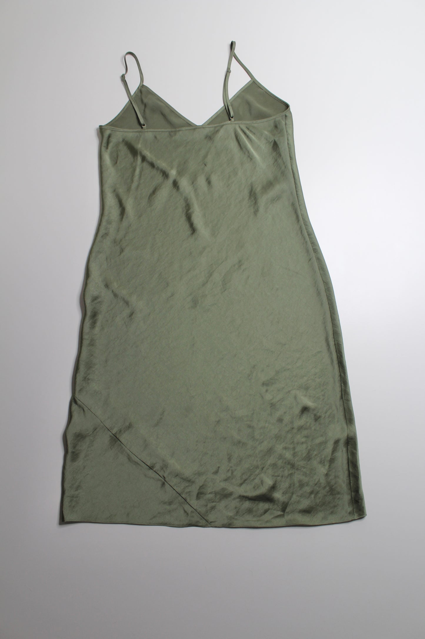 Aritzia wilfred bitter sage midi slip dress, size large (additional 20% off)