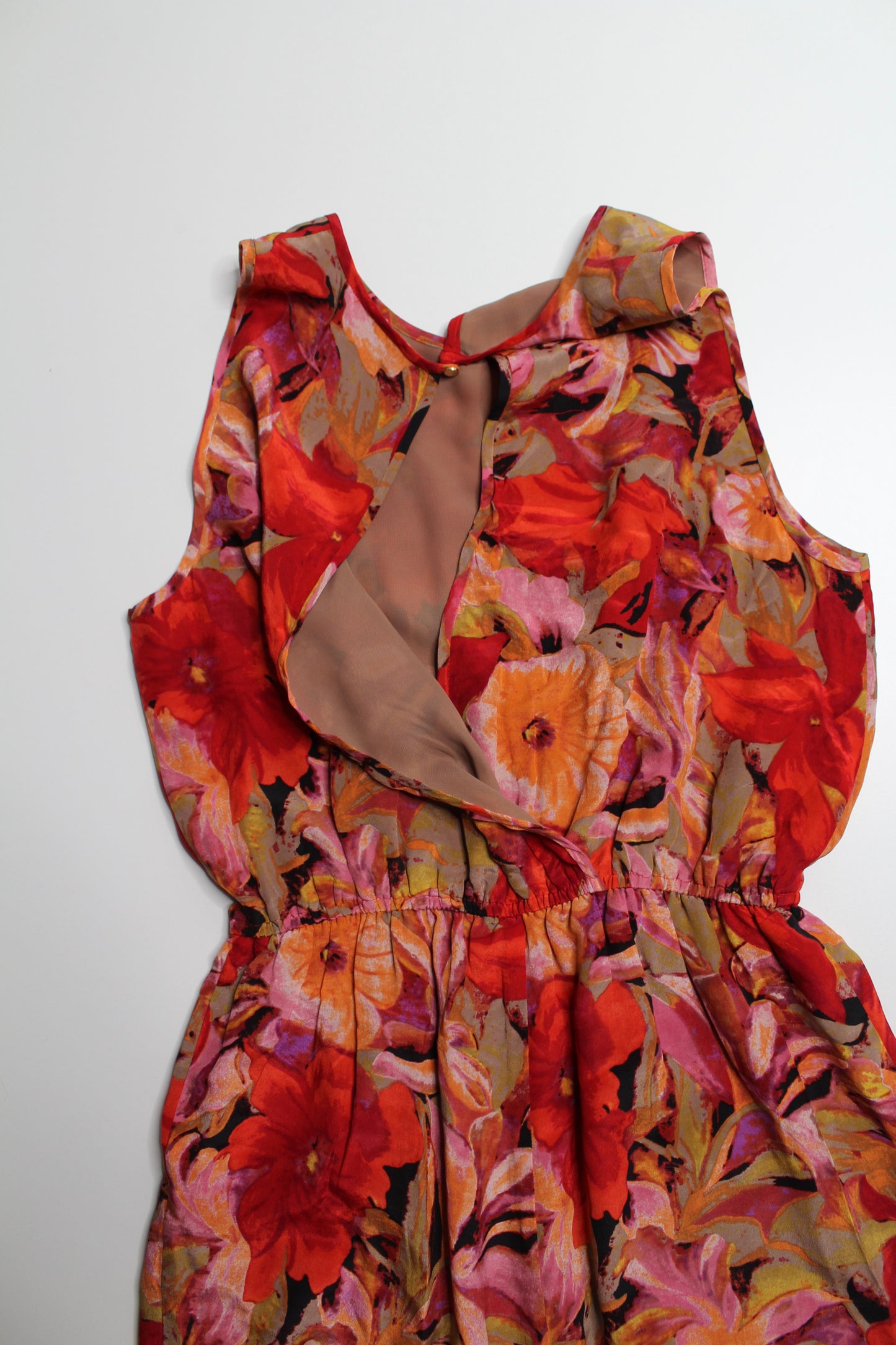 Aritzia silk floral ‘rive’ shorts romper, size large
