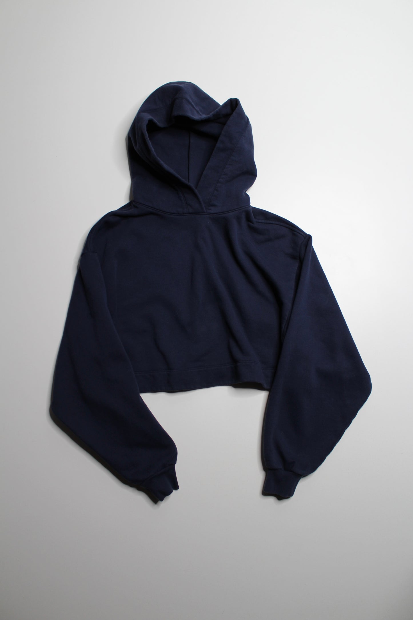 Alo Yoga navy cropped hoodie, no size. Fits like medium (sale: was $68)