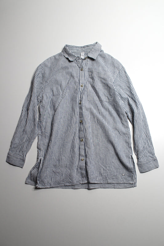 FIG striped linen ‘leidy’ button up long sleeve, size small