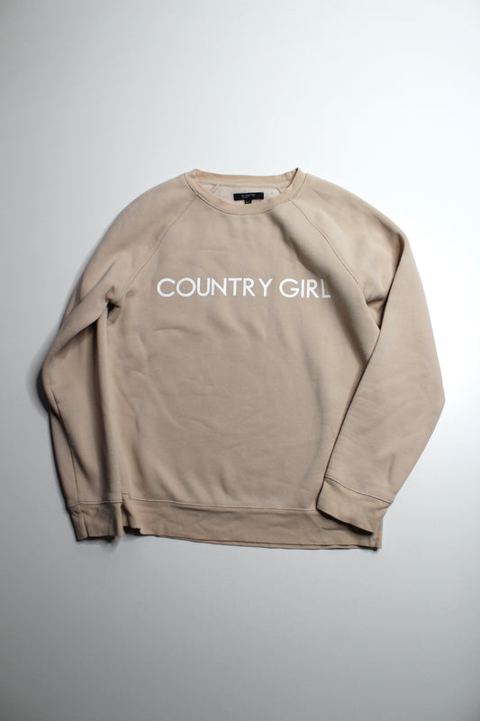 Brunette the label beige ‘COUNTRY GIRL’ sweatshirt, size M/L
