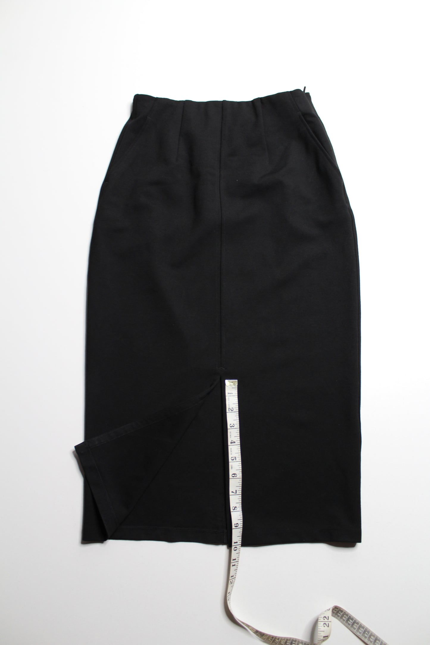 Kit and Ace black high rise stretch pencil skirt, size 8