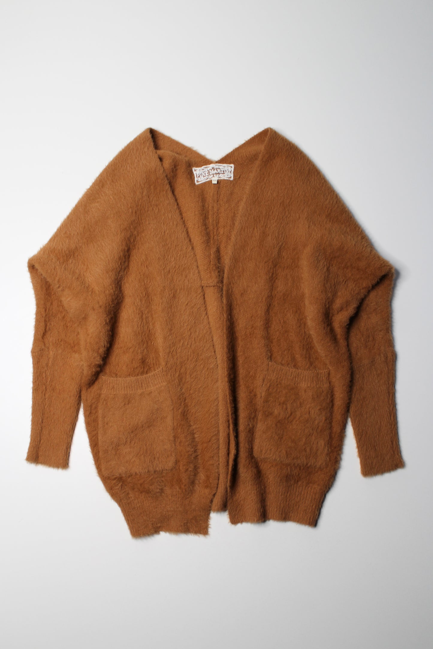 Pink Martini camel ‘Arielle’ fuzzy cardigan, size xs (loose fit)