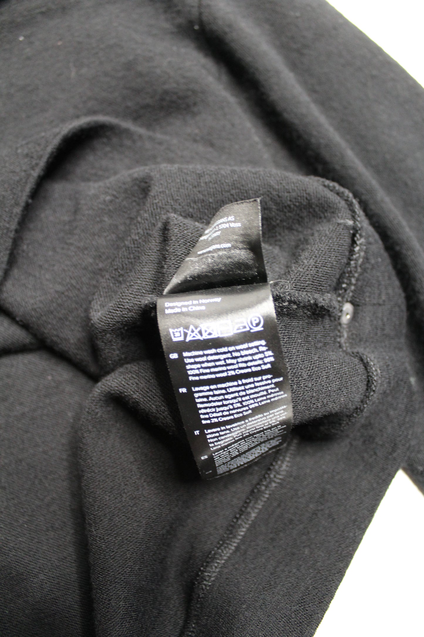 We Norwegians black 1/4 zip sweater, size xsmall