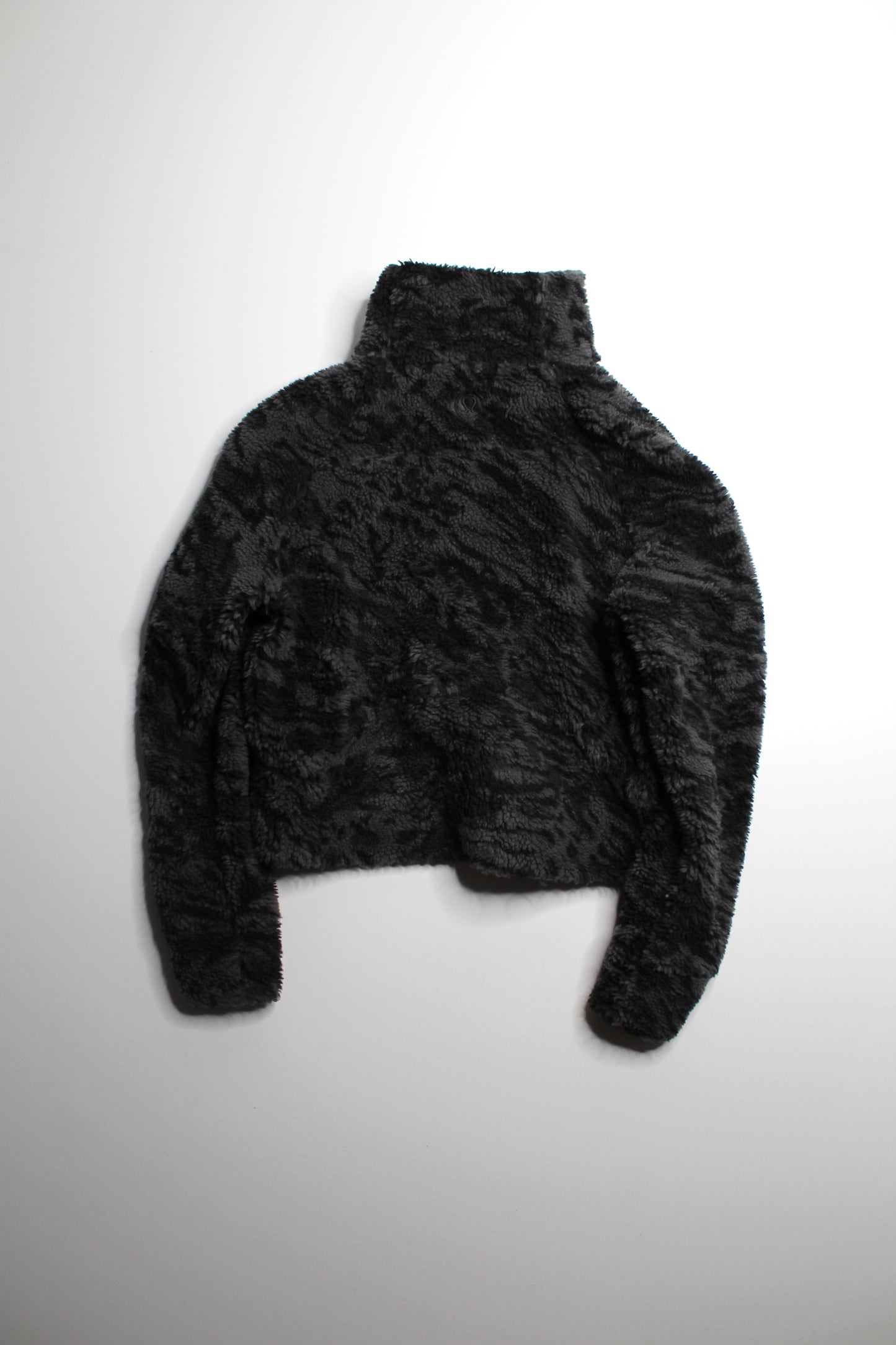 Lululemon Scuba Oversized Fleece Funnel Neck *Jacquard Liquidize Camo Jacquard Dark Carbon Black, size xs/s