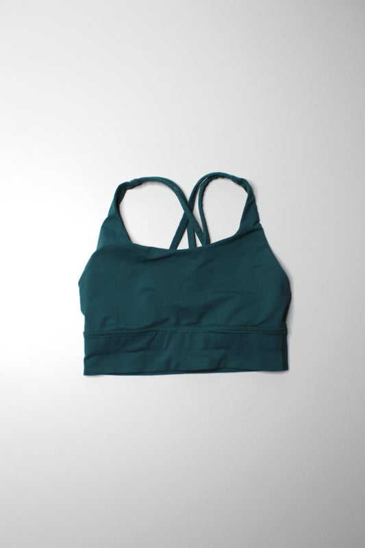 Lululemon green ‘energy’ bra, size 4 *long line
