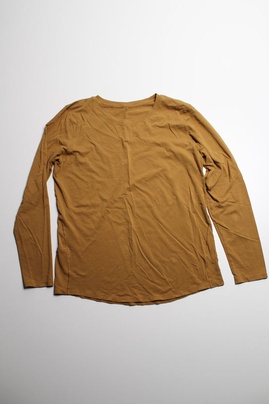 Lululemon mustard Pima cotton long sleeve, no side. Fits like 12