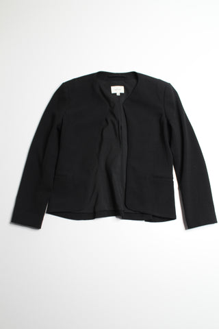 Aritzia wilfred black cropped open front blazer, size 00