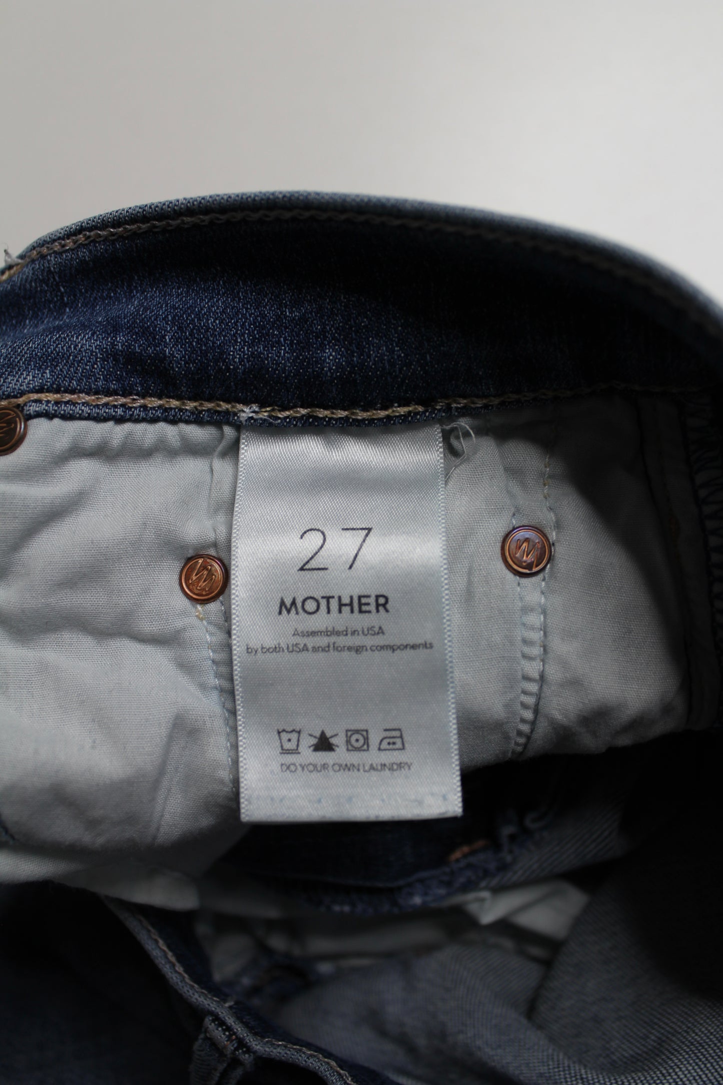 Mother girl crush ‘the insider crop step fray’ jeans, size 27 (25”)