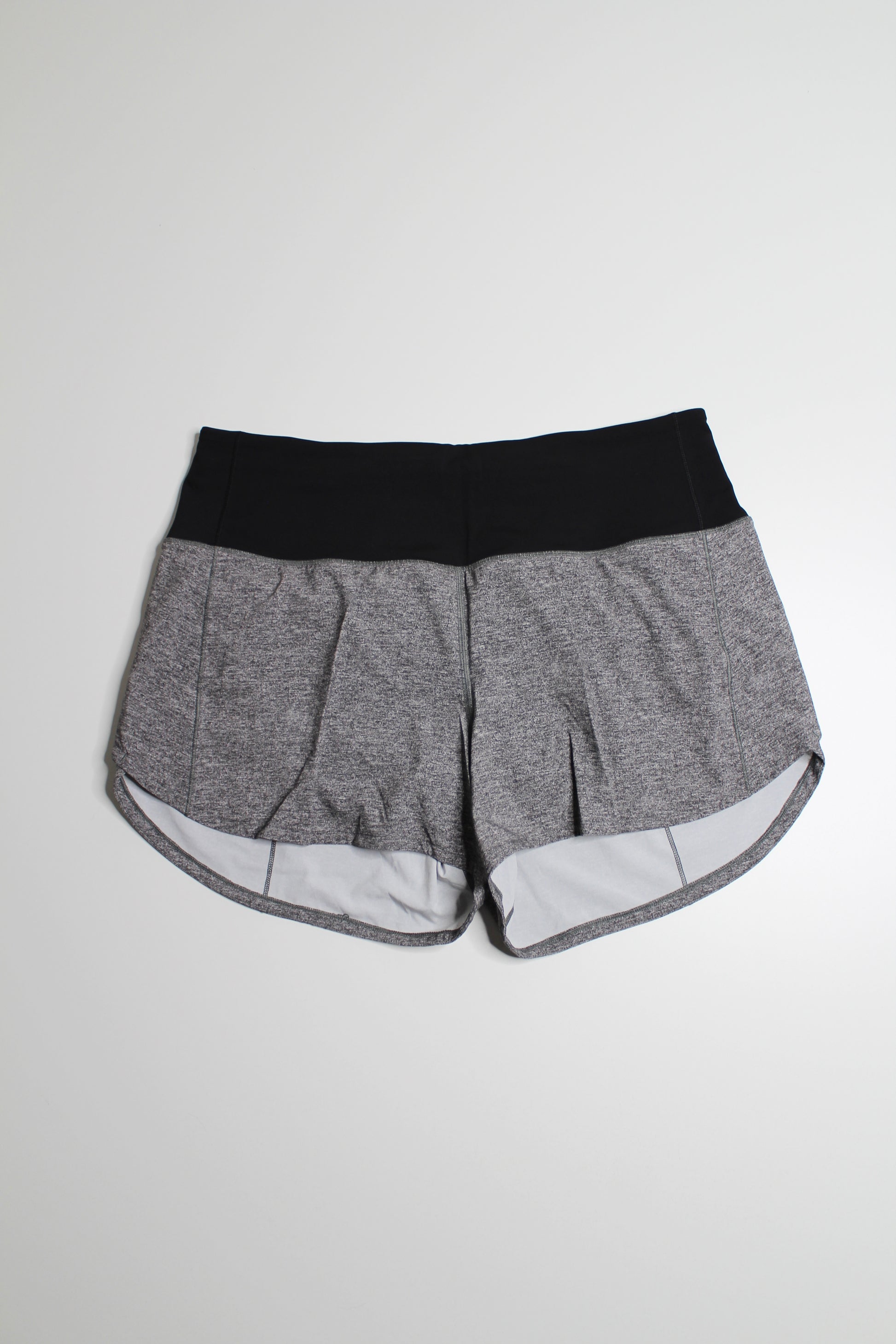 Lululemon heathered grey speed Up high-rise short, size 10 *long