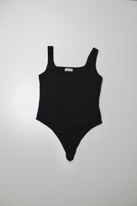 Aritzia babaton black square neck contour bodysuit, size large