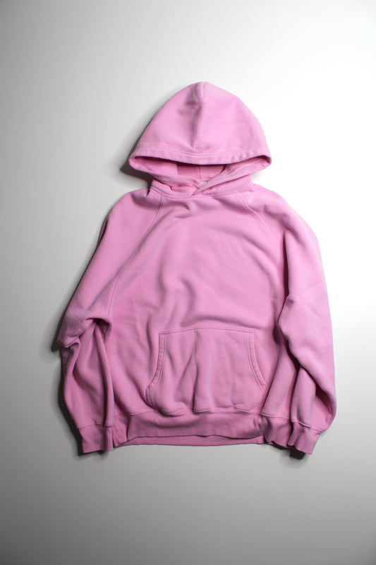 Aritzia pink sweat fleece mega fit hoodie, size small