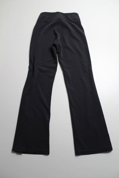 Lululemon dark grey ‘brushed softstreme ribbed zip flared’ pant, size 8 (32.5") (slim fit)