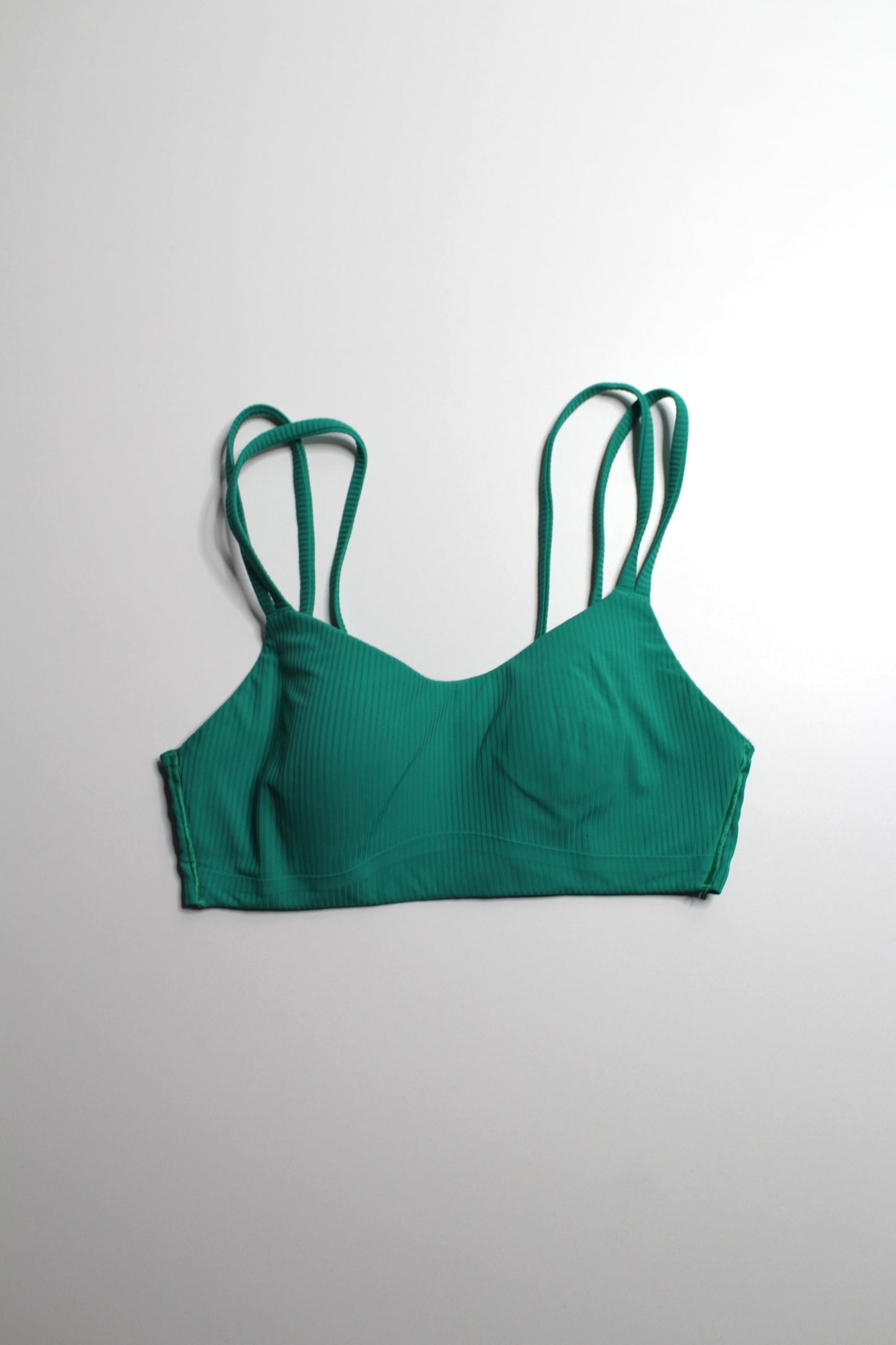 Lululemon cascadia green ‘like a cloud’ bra, no size. Fits like 4 *ribbed