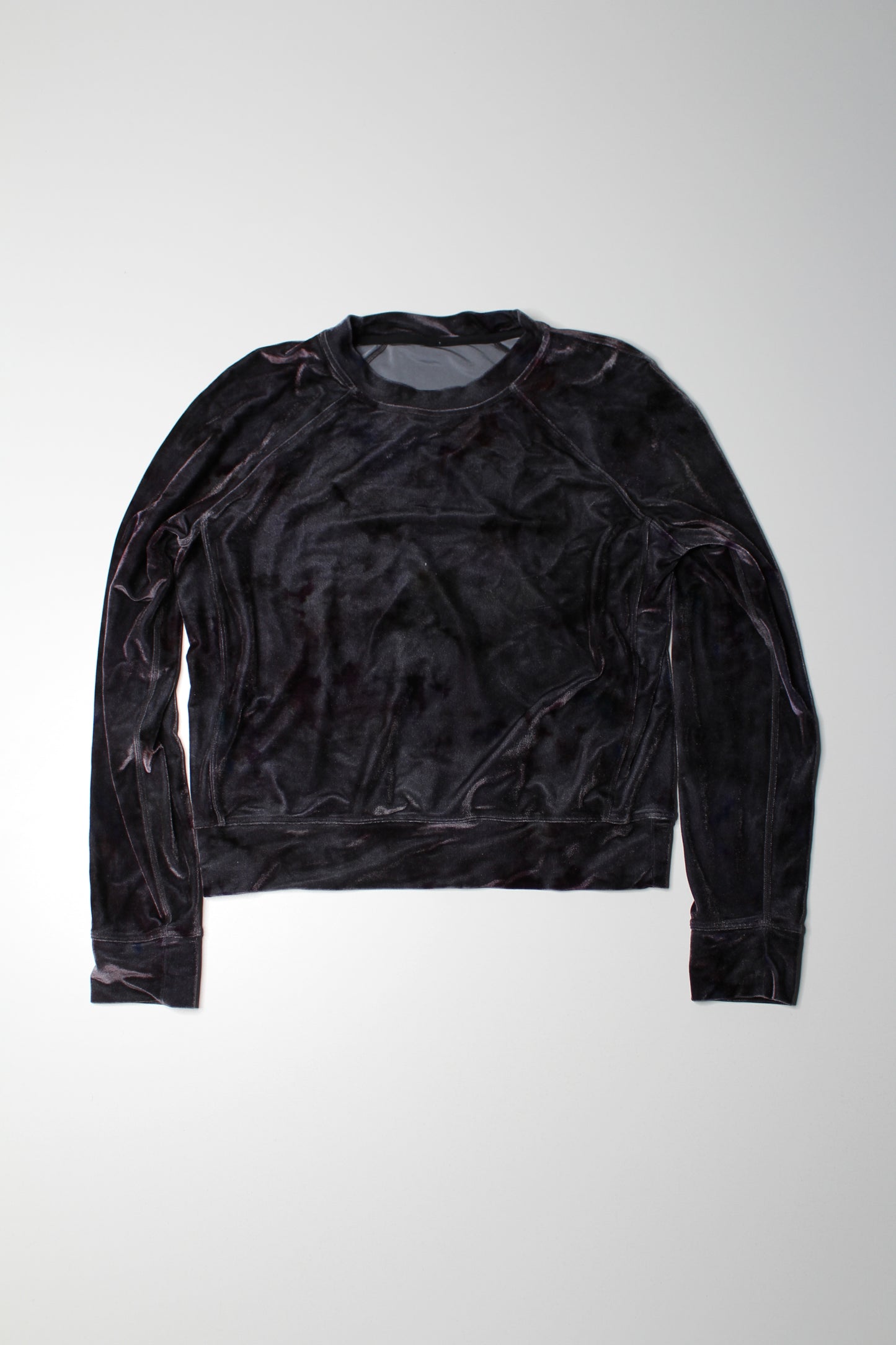 Lululemon interstellar dark grey multi ‘velour warm down crew’ sweater, no size. Fits like 6 (sale: was $58)