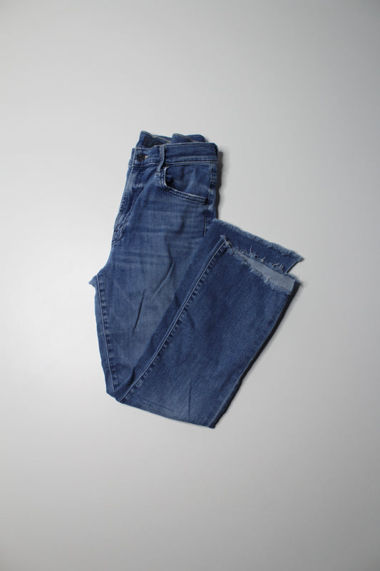 Mother sorry I’m staring ‘the insider step crop fray’ jeans, size 29 (26”) (fits like 28)