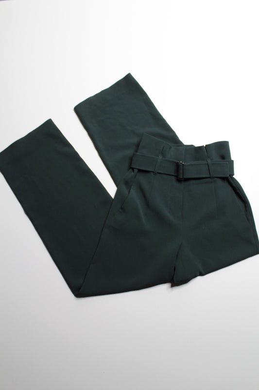 Aritzia Wilfred belted dark green high rise wide leg pant, size 2 (size small) (was $58)