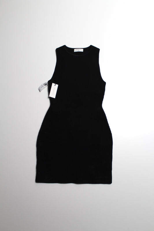 Aritzia Babaton black ‘sculpt knit’ racerback dress, size xs *new with tags