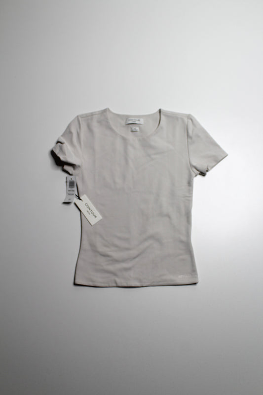 Aritzia matte pearl contour ‘new crew’ short sleeve, size xs *new with tags