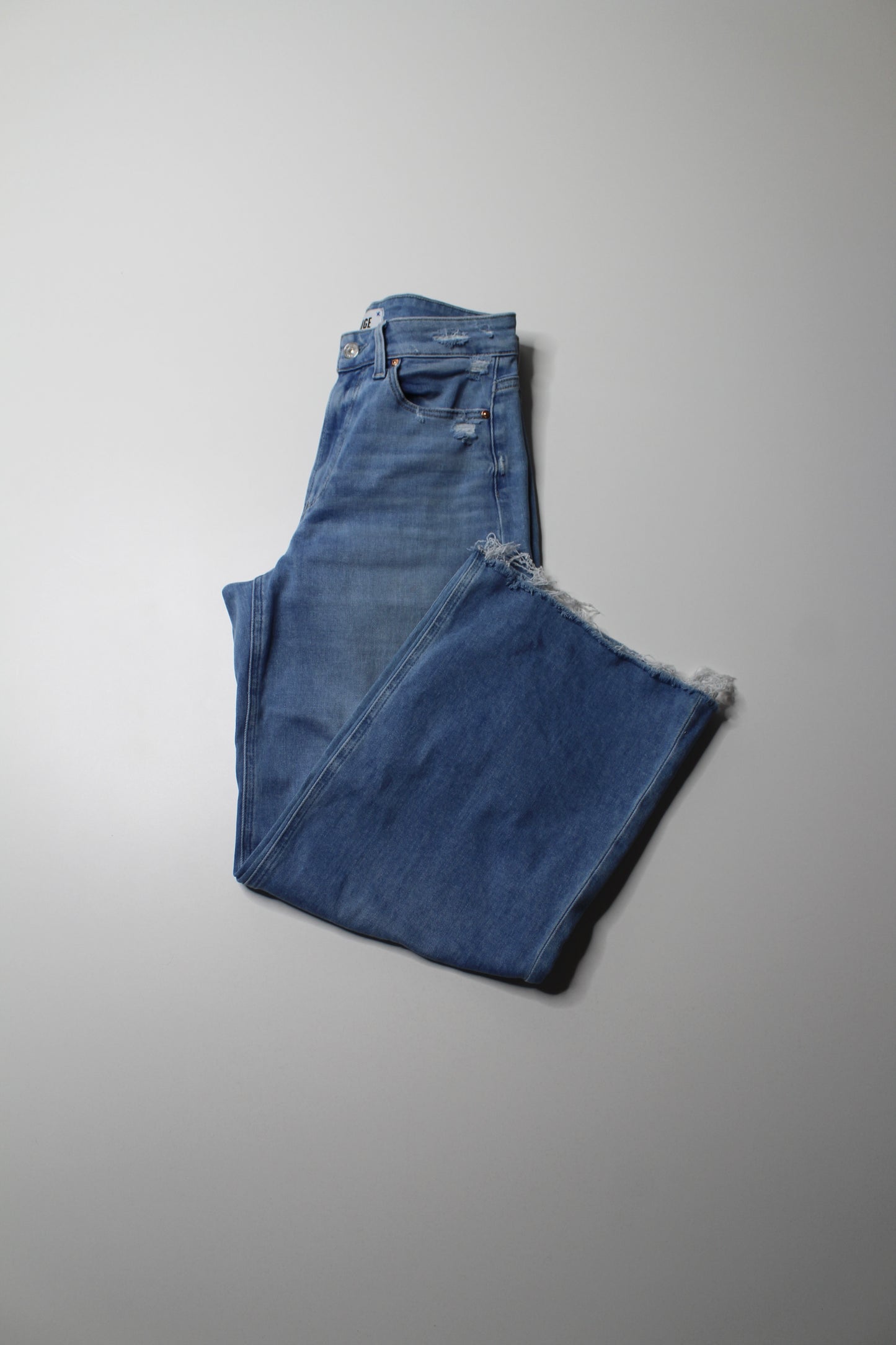 Paige ‘anessa’ wide leg cropped jeans, size 26