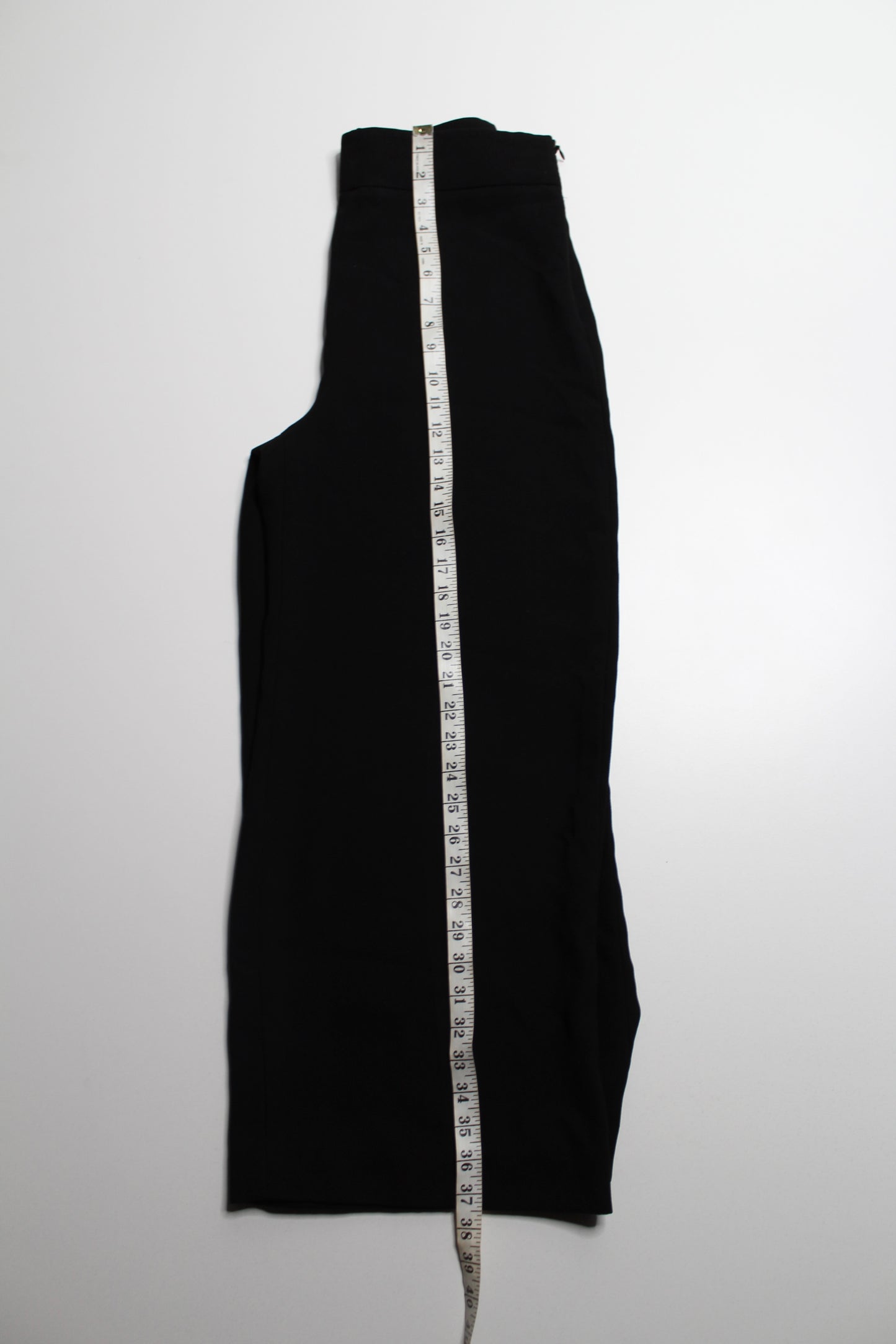 Zara black high rise wide leg crop trouser, size medium