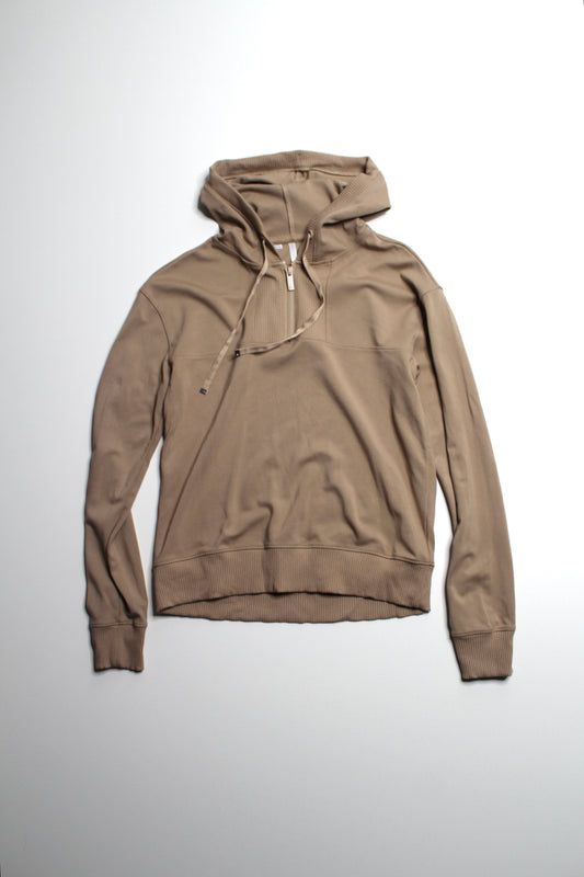 Travis Mathew women's tan 1/4 zip 'horizon'  hoodie, size xs (relaxed fit)