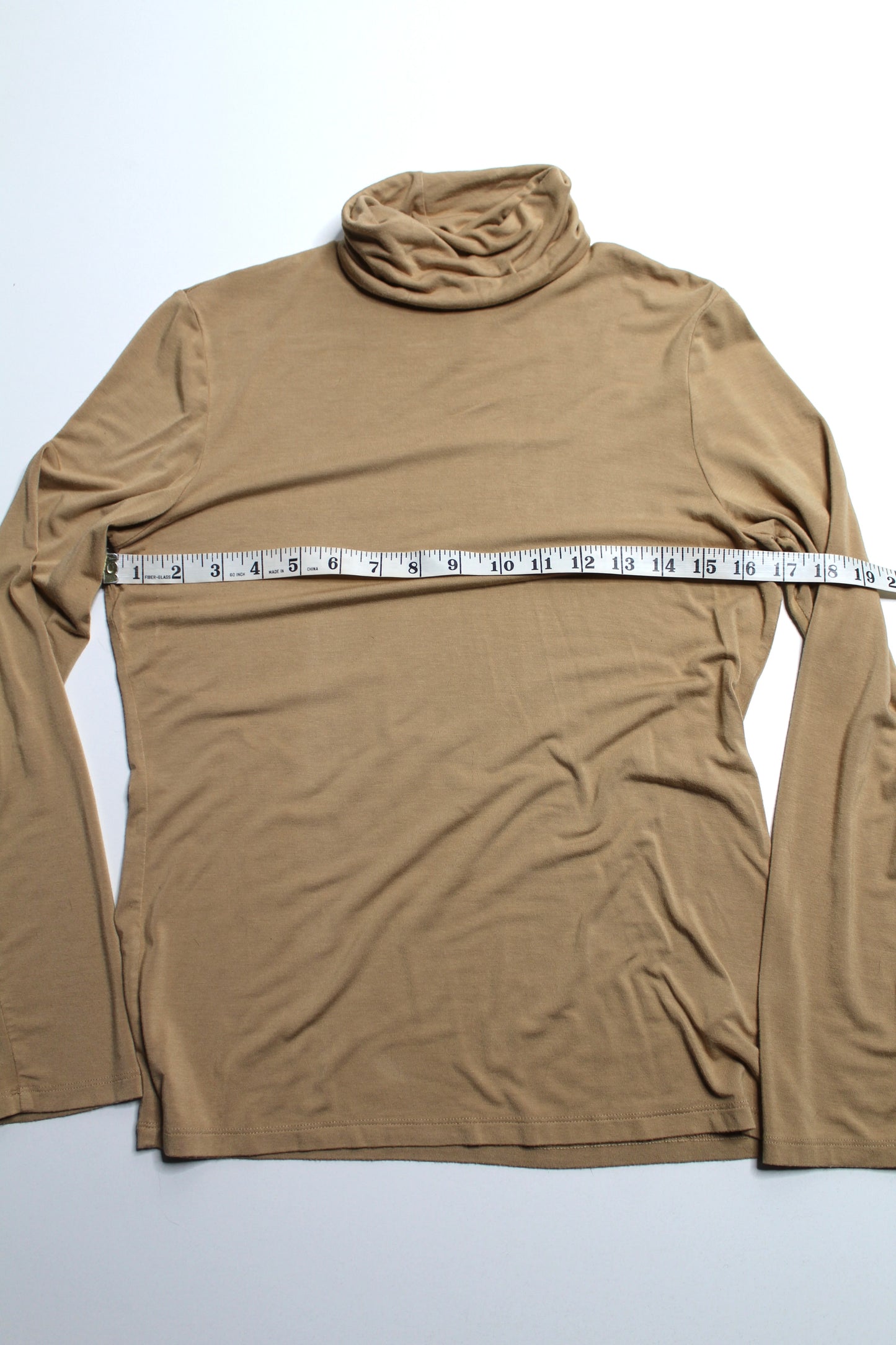 Lord & Taylor camel turtleneck long sleeve, size medium
