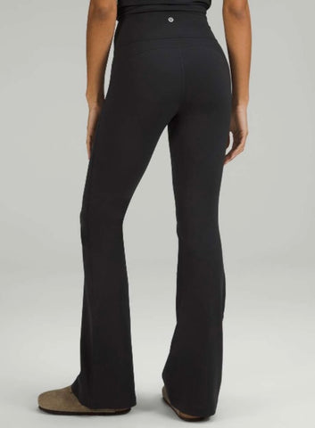 Lululemon black groove super high rise flared pant, size 6 *nulu (price reduced: was $58)