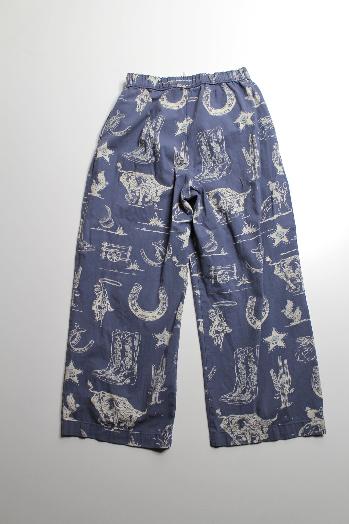 Free People seaside blue ‘rodeo’ pull on wide leg pant, size medium