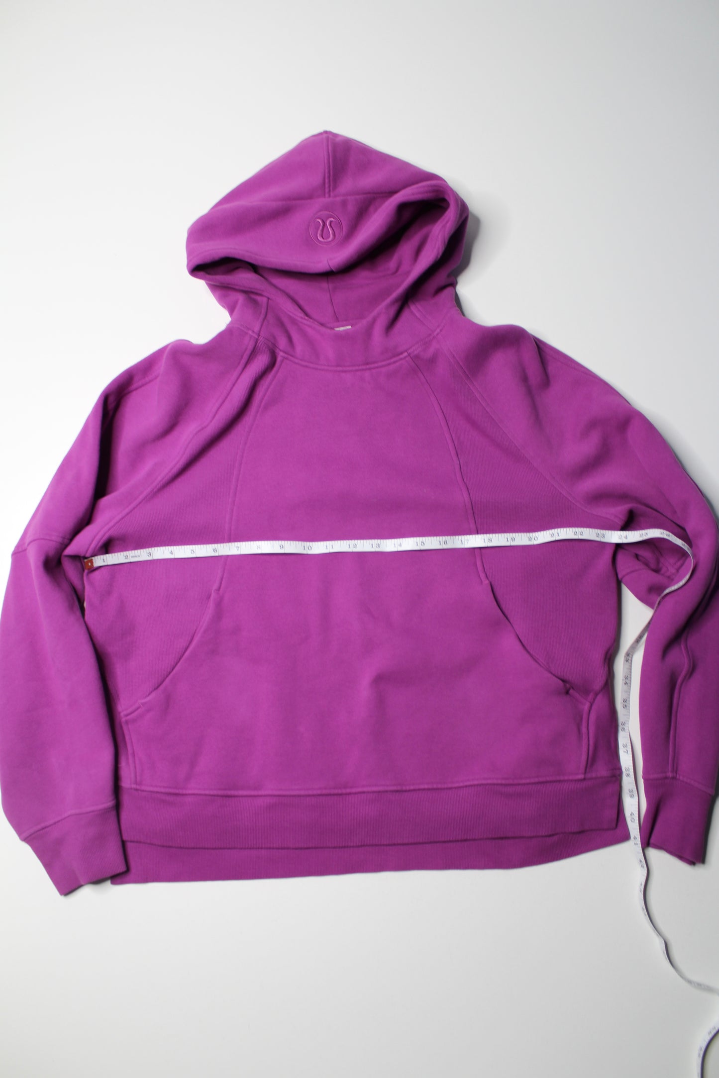 Lululemon vivid plum ‘scuba oversized side-slit’ hoodie, size xl/xxl (fits 10/12) (sale: was $58)