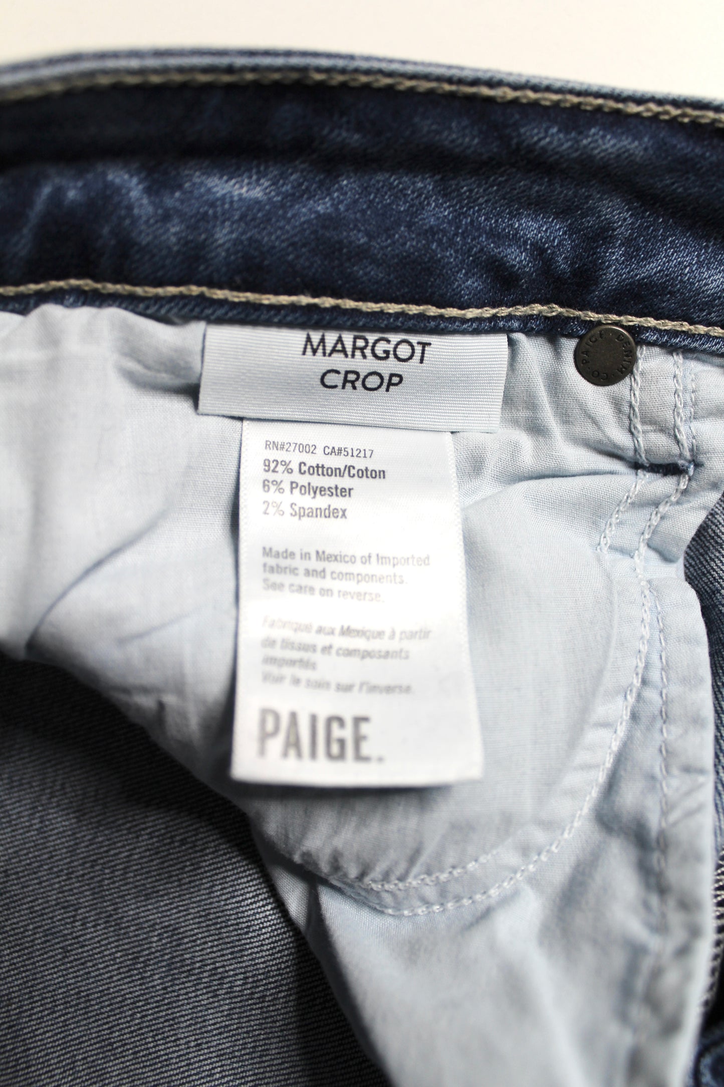 Paige ‘Margo’ crop jeans, size 29