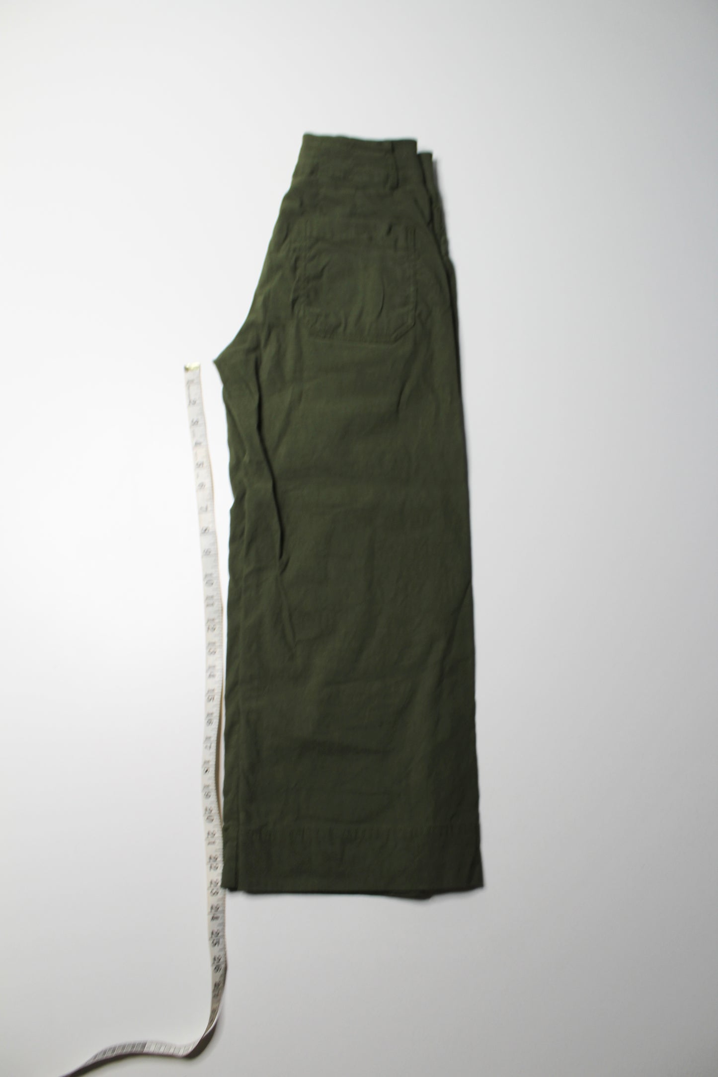 Anthropologie Maeve green high rise culotte wide leg pant, size 26 P (23”)