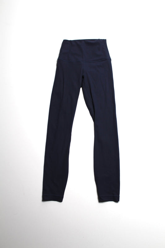 Lululemon navy ribbed ‘align’ leggings, size 2 (23”)