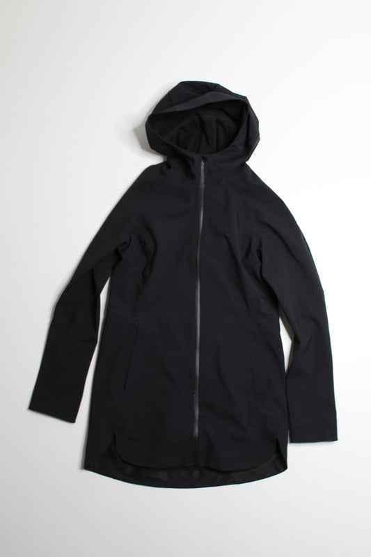 Lululemon black ‘Glyde along’ soft shell rain jacket, size 2 (price reduced: was $120)