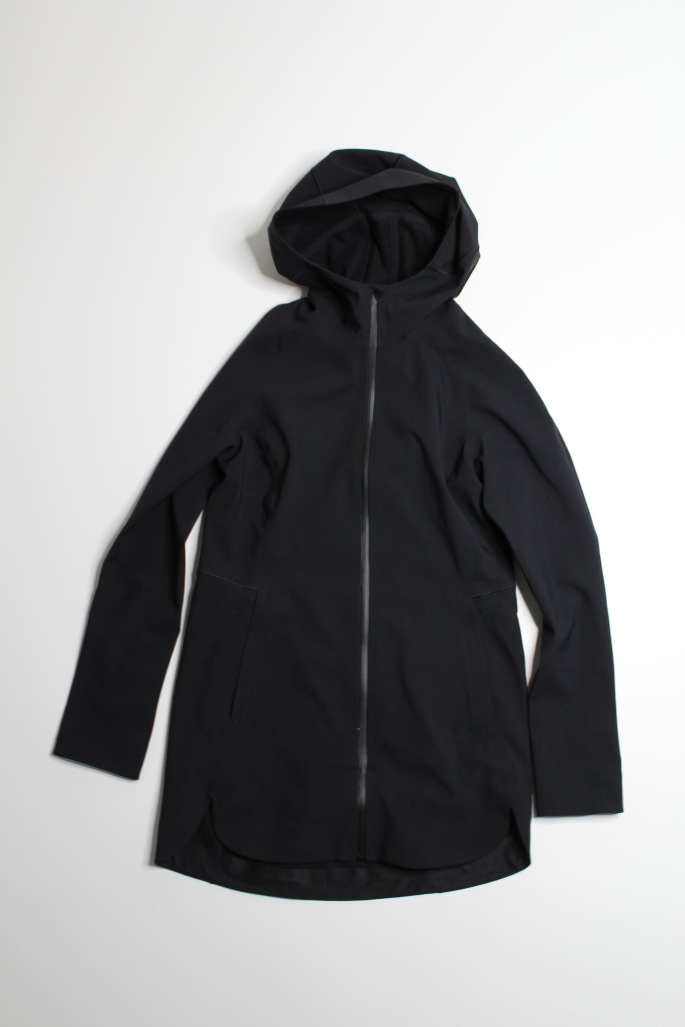 Lululemon black ‘Glyde along’ soft shell rain jacket, size 2 (price reduced: was $120)