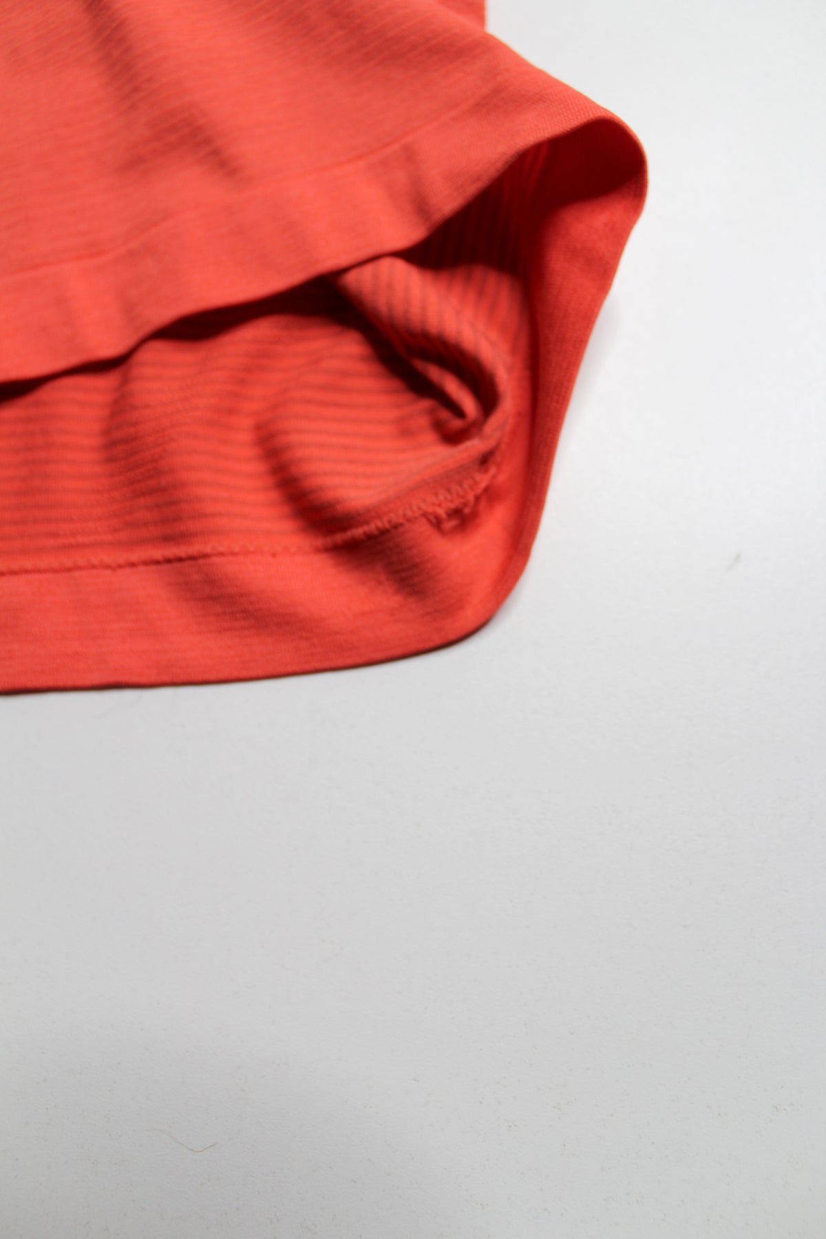 Lululemon orange ‘swiftly tech’ short sleeve, size 4